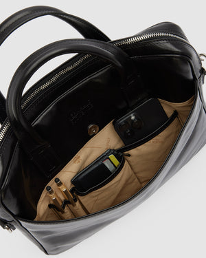 London Jet - 14" Leather Briefcase