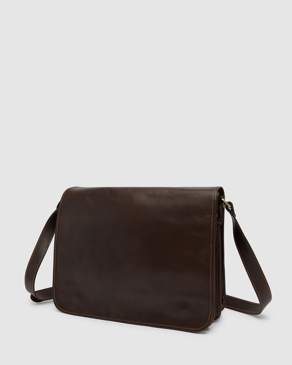 Nero Espresso - 15" Leather Messenger Bag