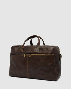 Magellan Espresso - Leather Tech Weekender