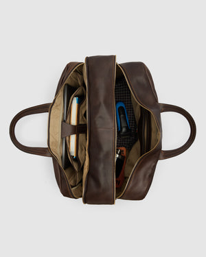 Magellan Espresso - Leather Tech Weekender