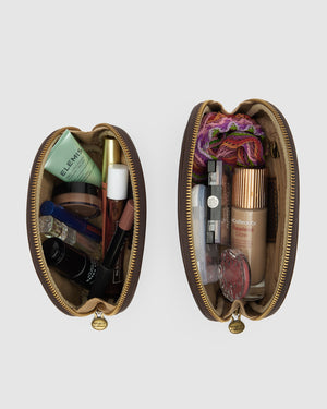 Duo Espresso - Leather Pouch Set