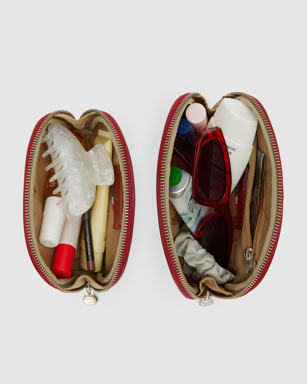 Duo Rosso - Leather Pouch Set