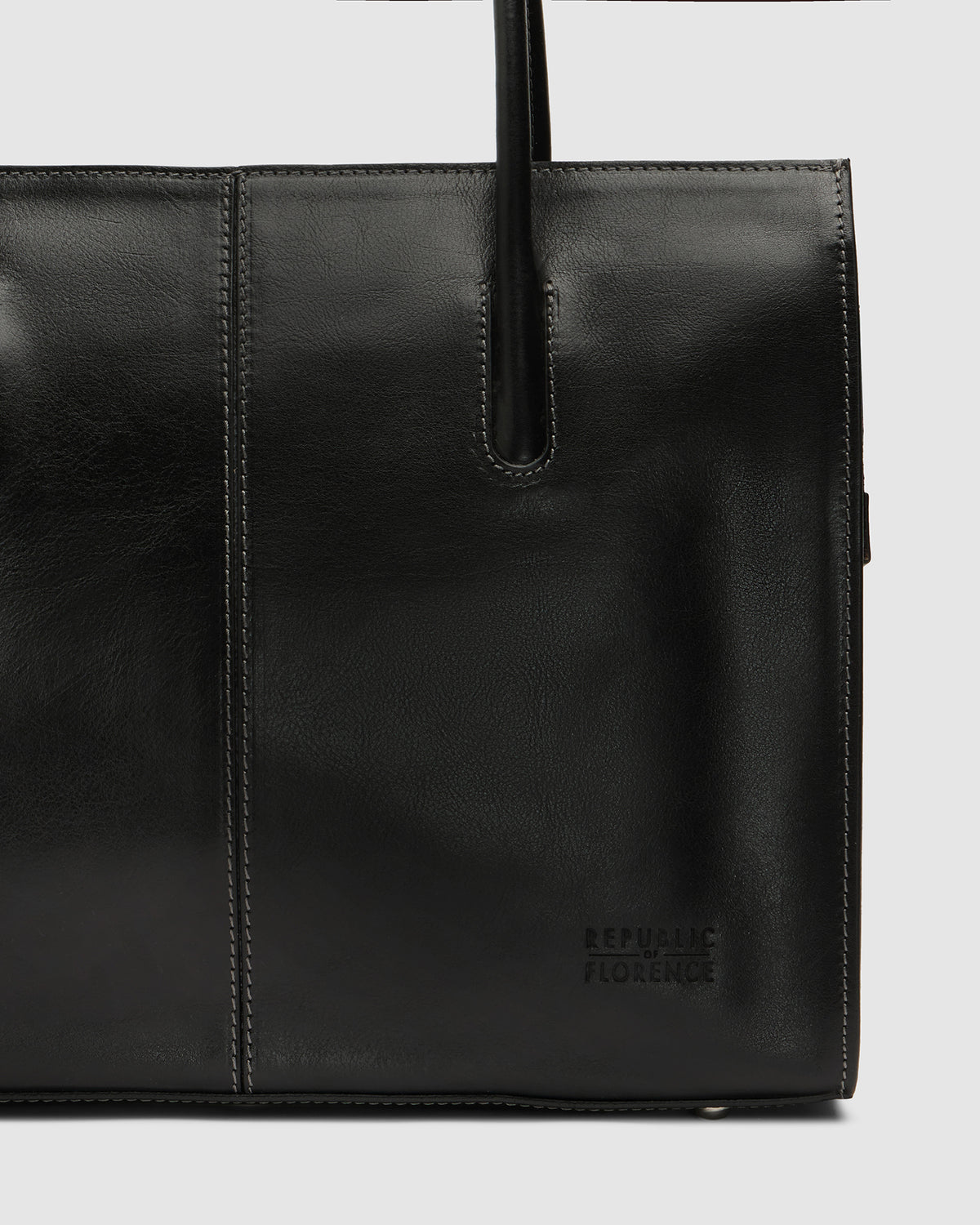 Florence Jet – Leather Work Tote