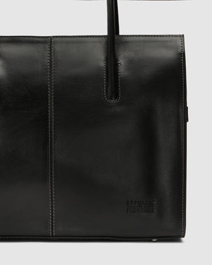 Florence Jet – Leather Work Tote