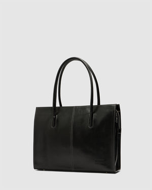 Florence Jet – Leather Work Tote