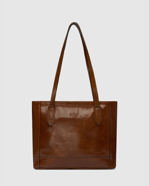 Amelia Honey - Leather Work Tote