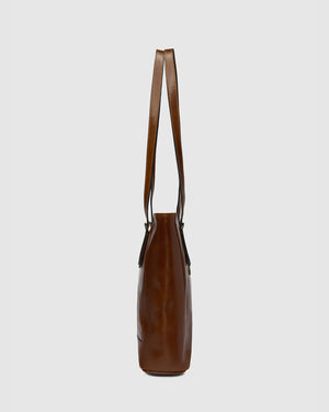 Amelia Honey - Leather Work Tote