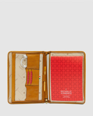 Folio Saffron - Slim Zip Leather Compendium