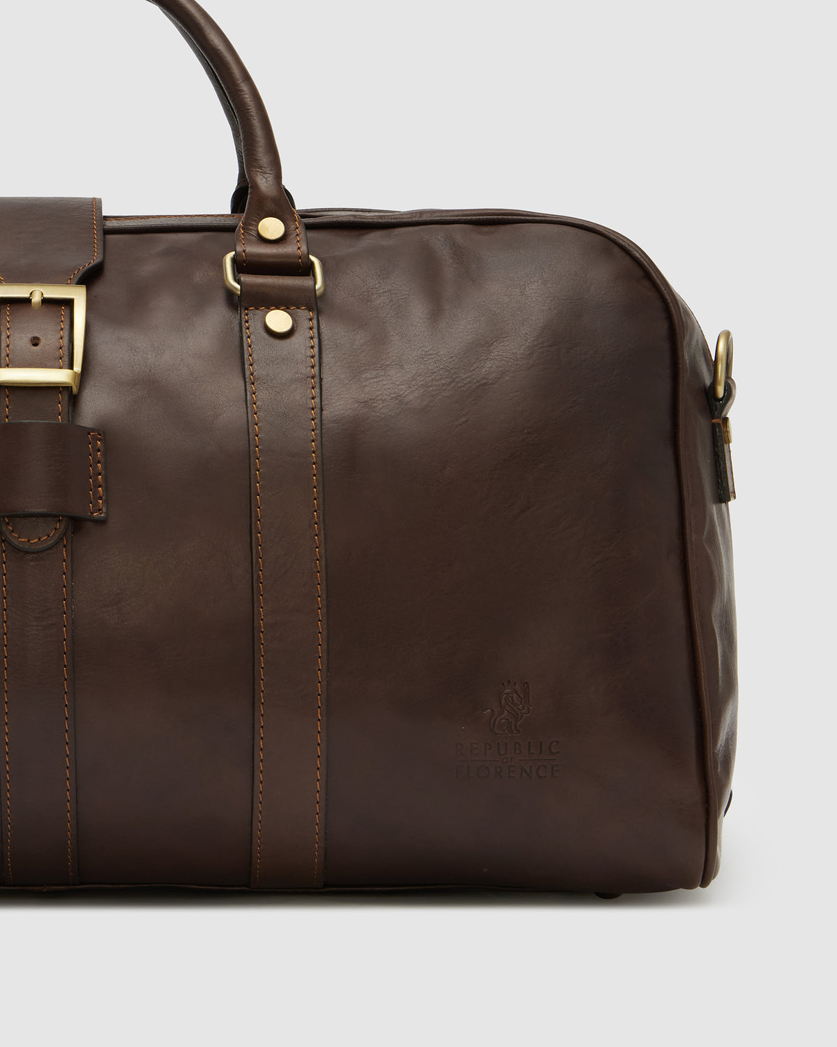 Amerigo Espresso - Leather Weekender Bag