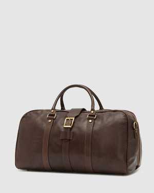 Amerigo Espresso - Leather Weekender Bag