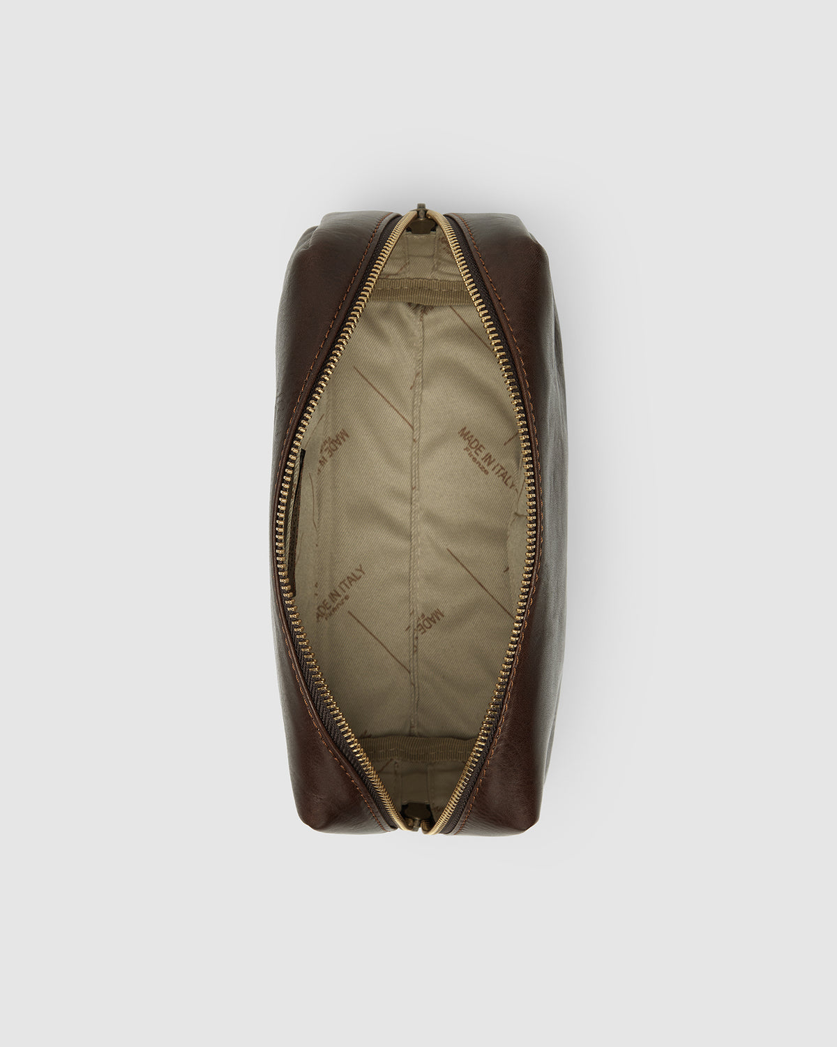 Otto Espresso - Leather Toiletry Bag