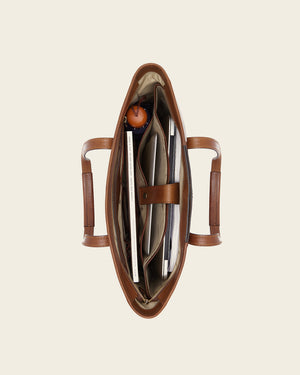 Beatrice Earth - Leather Work Tote