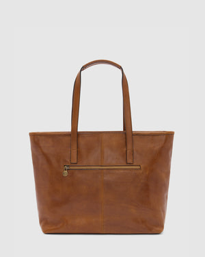 Beatrice Honey - Leather Work Tote