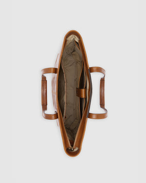 Beatrice Honey - Leather Work Tote