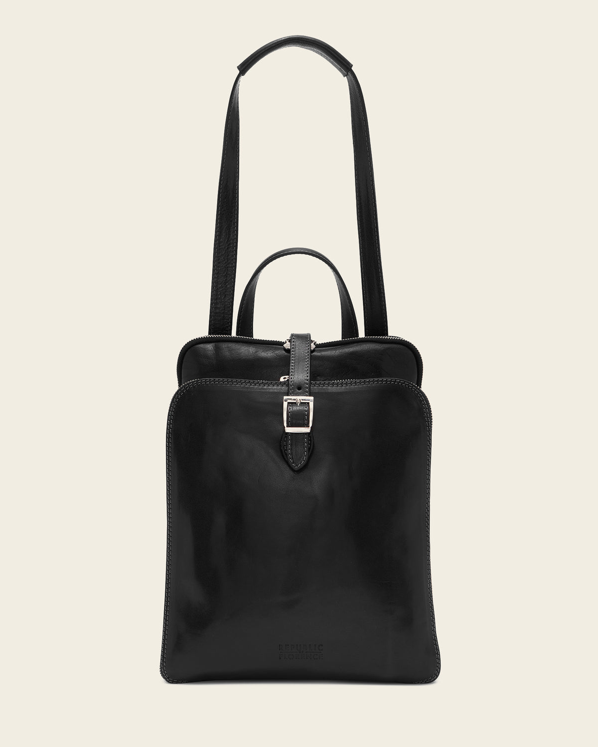 Emma Jet - 3-in-1 Convertible Leather Backpack