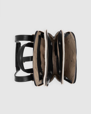 Emma Jet - 3-in-1 Convertible Leather Backpack