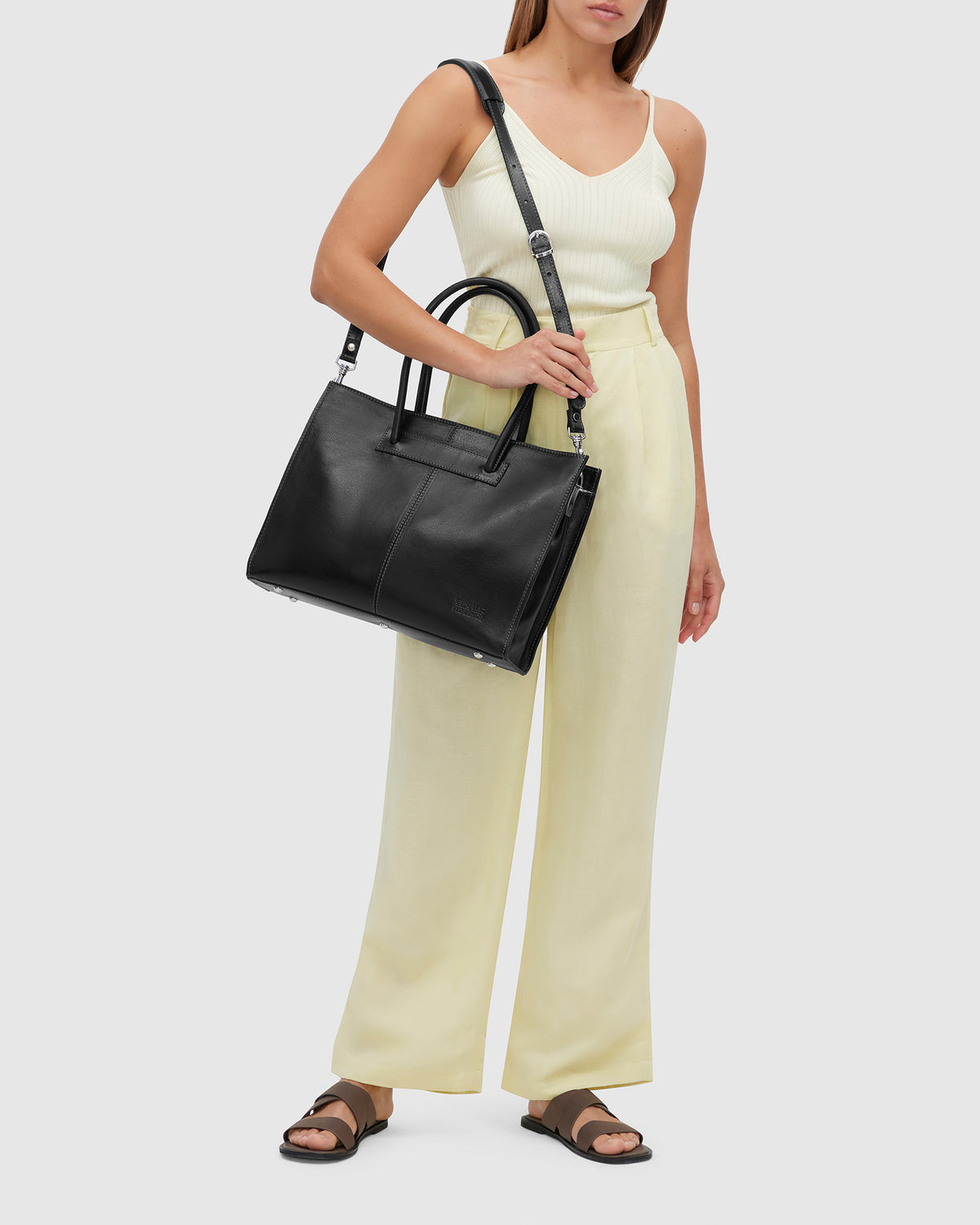 Florence Jet – Leather Work Tote