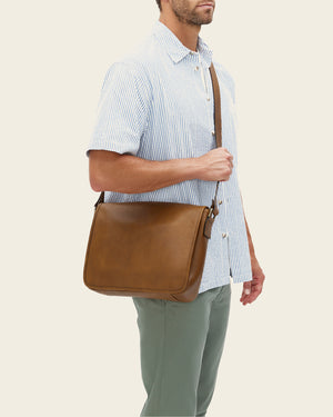 Aurelian Burned - 14" Leather Messenger