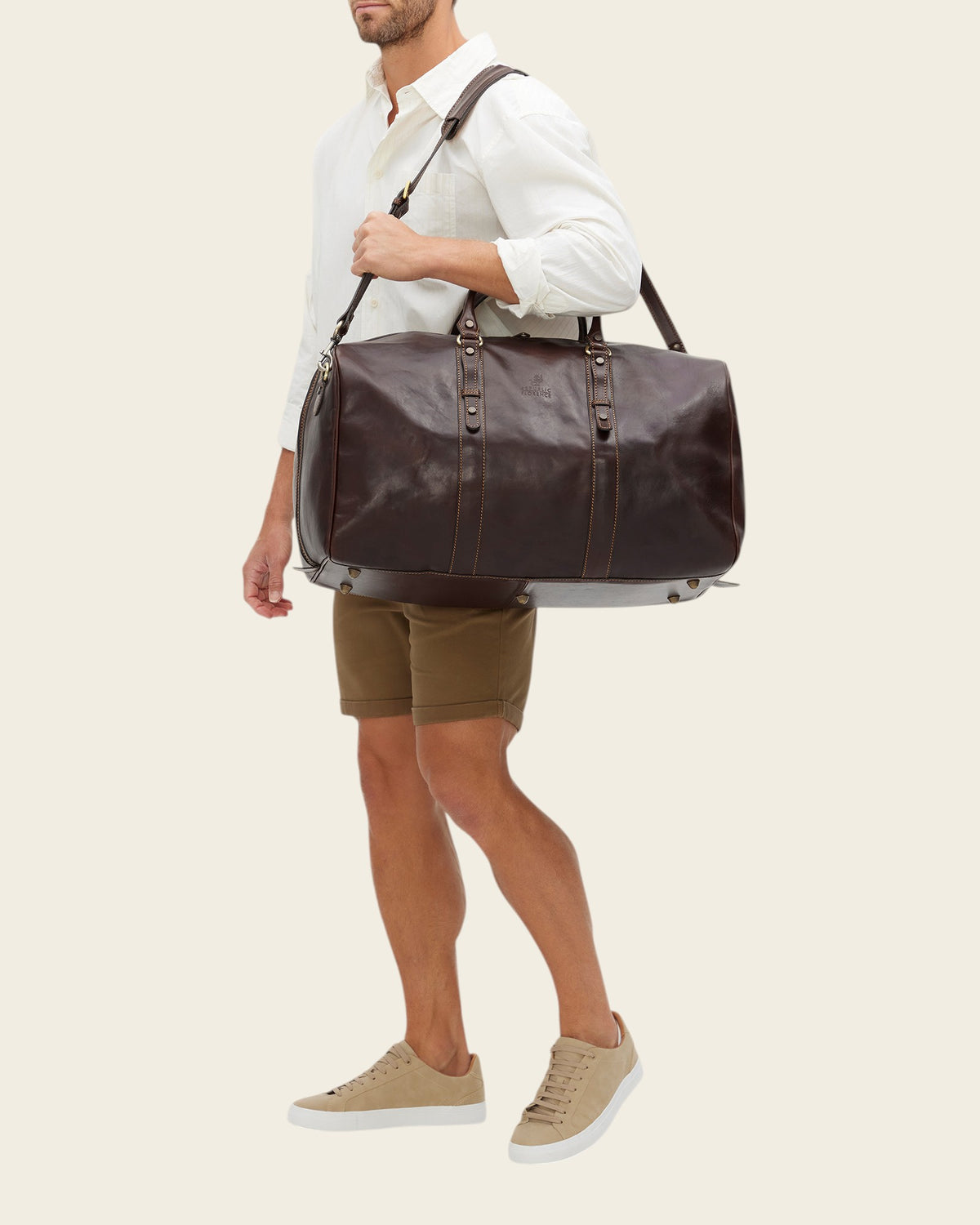Marco Polo Espresso - Leather Holdall