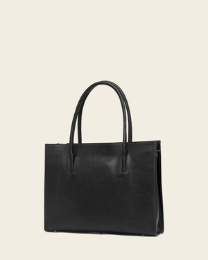 Donatella Matte Black Tote Bag