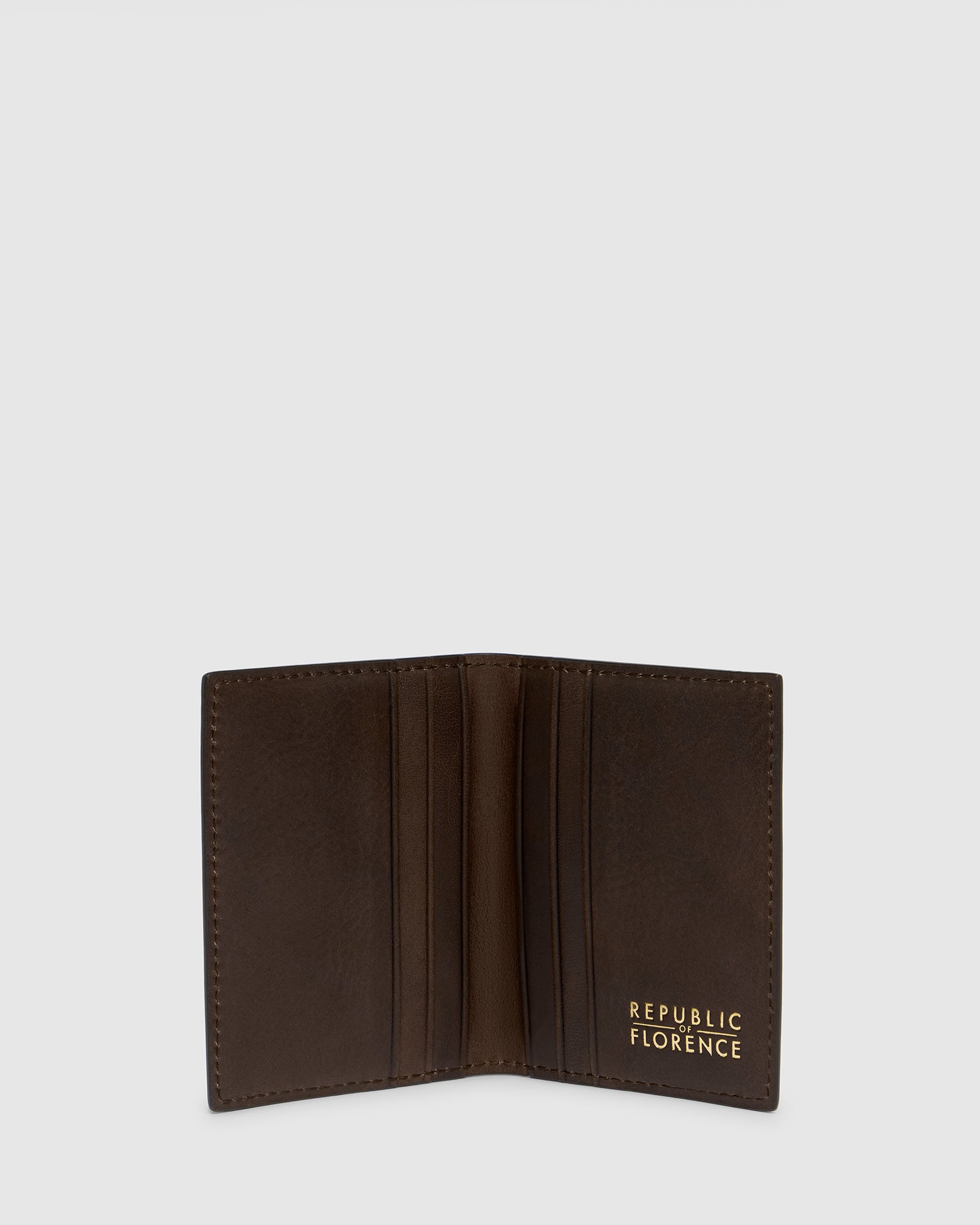 Vertical Espresso - Leather Card Holder
