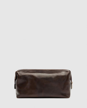 The Grand Dopp Kit Chocolate - toilet bag - Republic of Florence