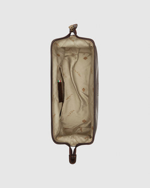 The Grand Dopp Kit Chocolate - toilet bag - Republic of Florence