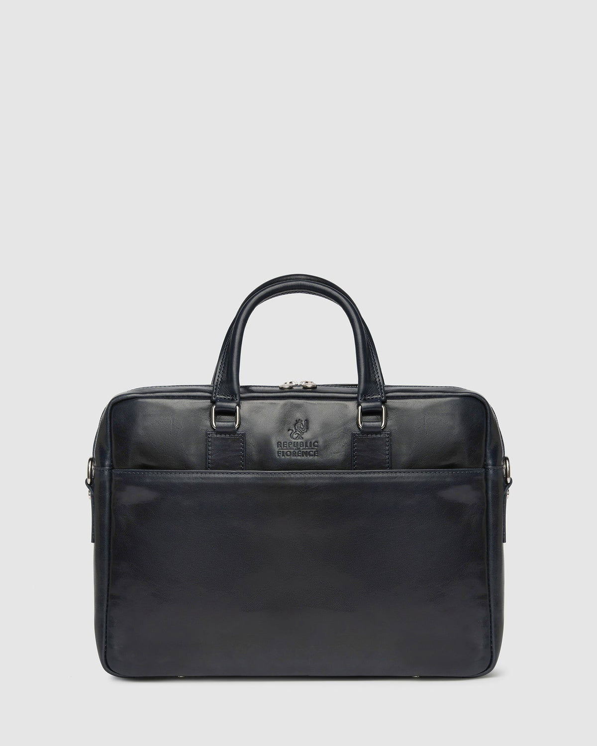 Tokyo Blue - Slim Leather Laptop Briefcase - Republic of Florence