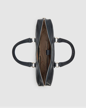 Tokyo Blue - Slim Leather Laptop Briefcase - Republic of Florence