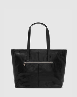 Beatrice Black - Leather Tote / Work Bag - Republic of Florence