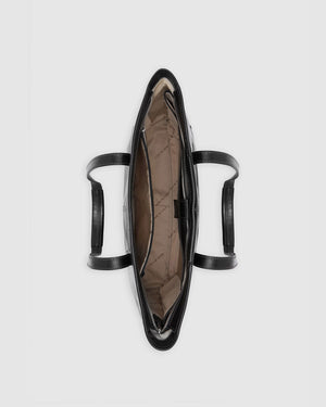 Beatrice Black - Leather Tote / Work Bag - Republic of Florence