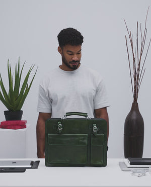 Munich Forest - 16" Double Compartment Briefcase