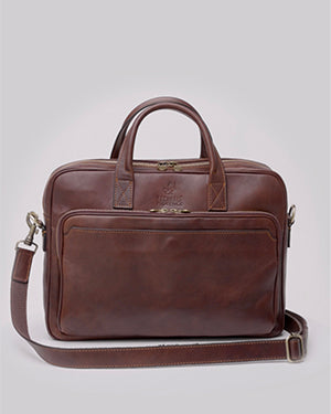 Pretoria Terra - 15" Leather Laptop Briefcase