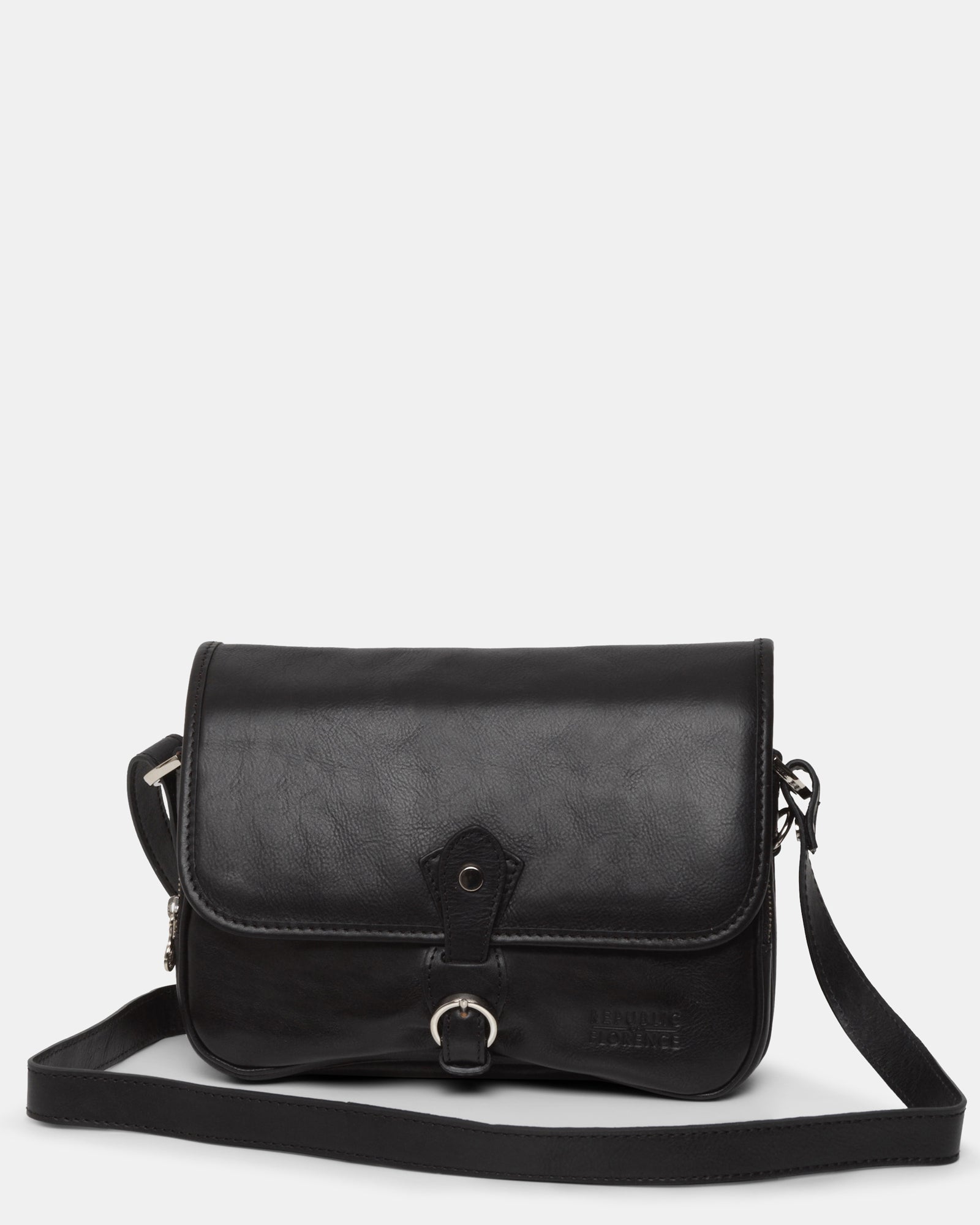 Annabel Black Silver - Leather Crossbody Bag