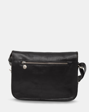 Annabel Black Silver - Leather Crossbody Bag