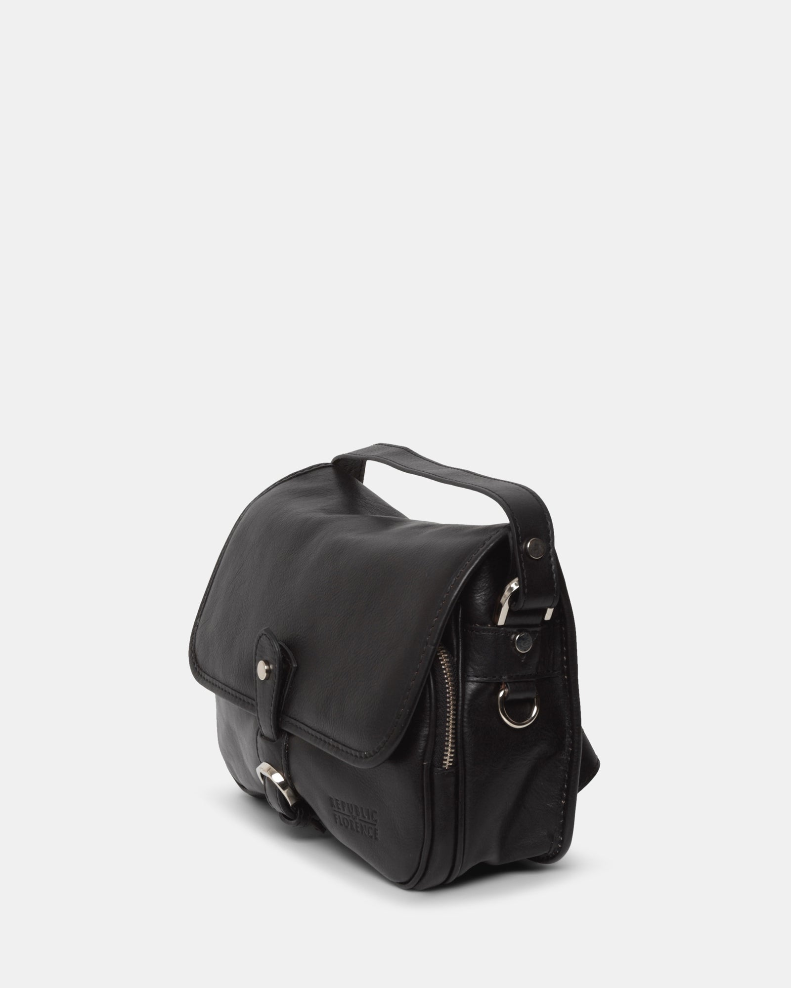 Annabel Black Silver - Leather Crossbody Bag