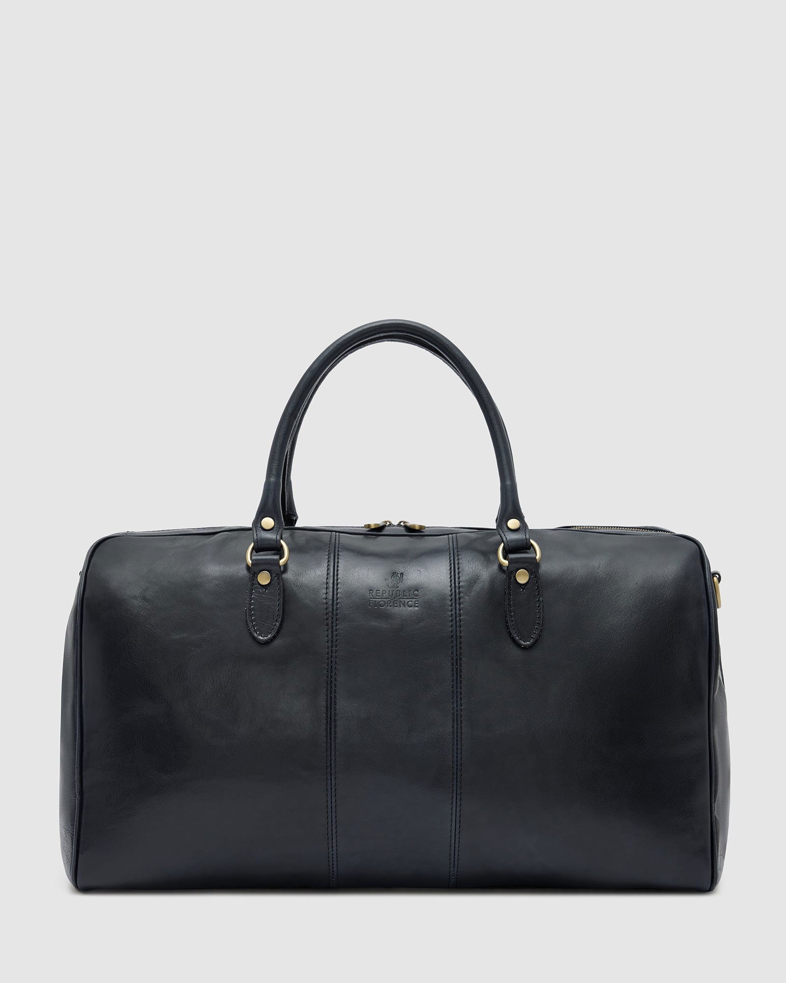 Albertis Blue - Leather Duffle Bag - Republic of Florence
