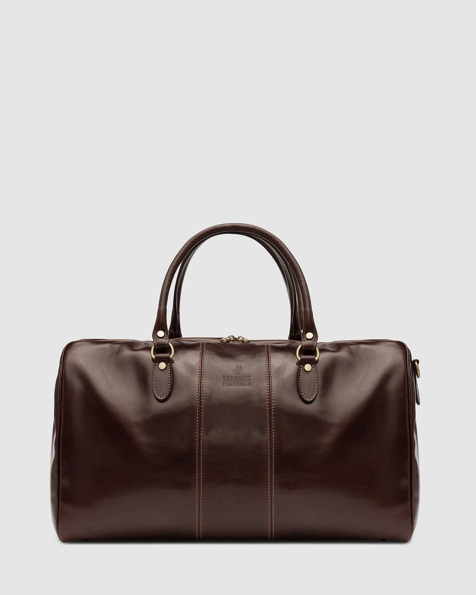 Albertis Brown - Leather Duffle Bag - Republic of Florence