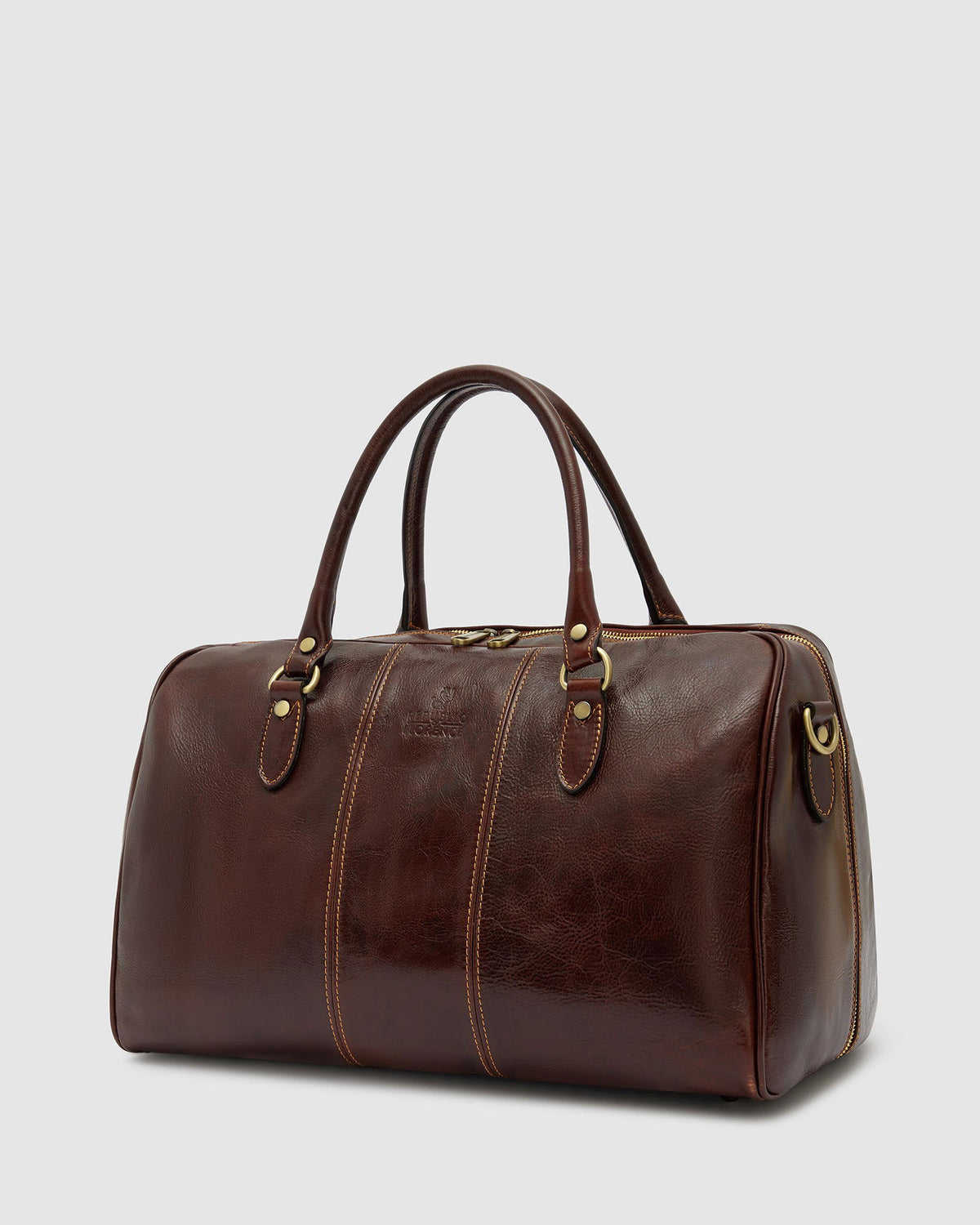 Albertis Piccolo Brown - Leather Duffle Bag - Republic of Florence
