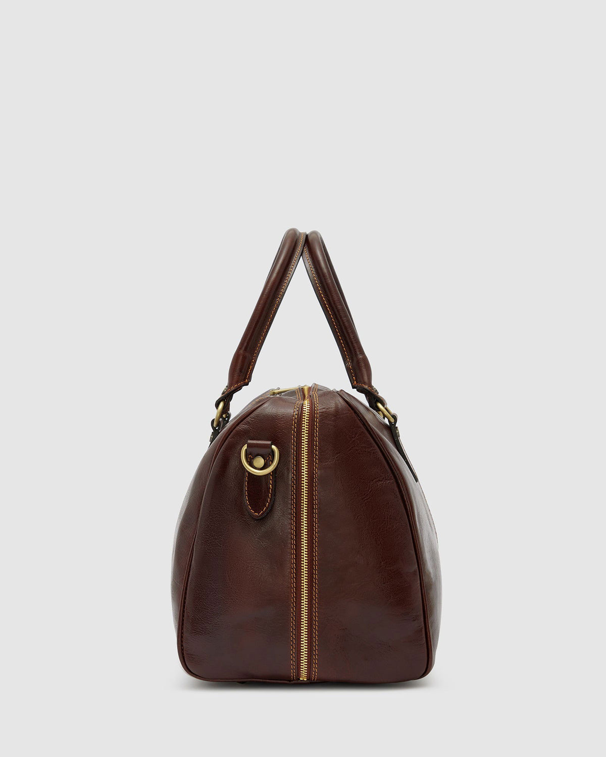 Albertis Piccolo Brown - Leather Duffle Bag - Republic of Florence