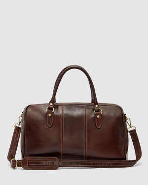 Albertis Piccolo Brown - Leather Duffle Bag - Republic of Florence