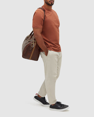 Albertis Piccolo Brown - Leather Duffle Bag - Republic of Florence