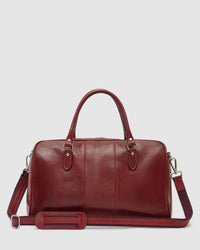 Albertis Piccolo Red - Leather Duffle Bag - Republic of Florence