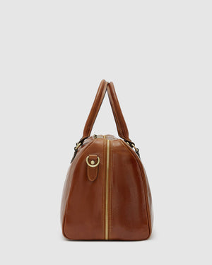 Albertis Piccolo Tan - Leather Duffle Bag - Republic of Florence