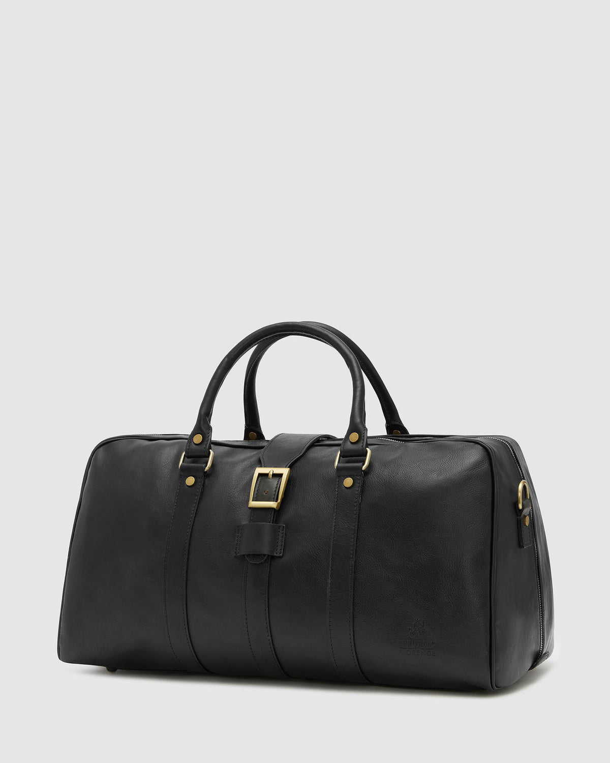 Amerigo Matt Black Leather Duffle Bag Republic of Florence