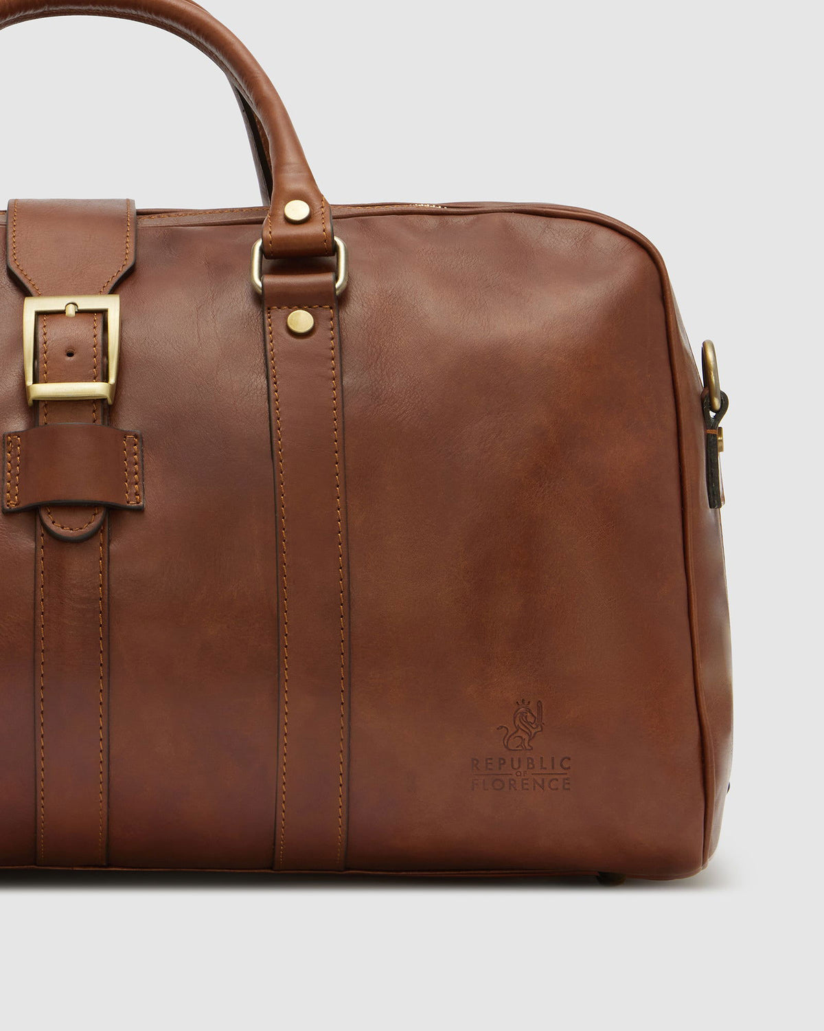 Amerigo Matt Brown - Leather Duffle Bag - Republic of Florence