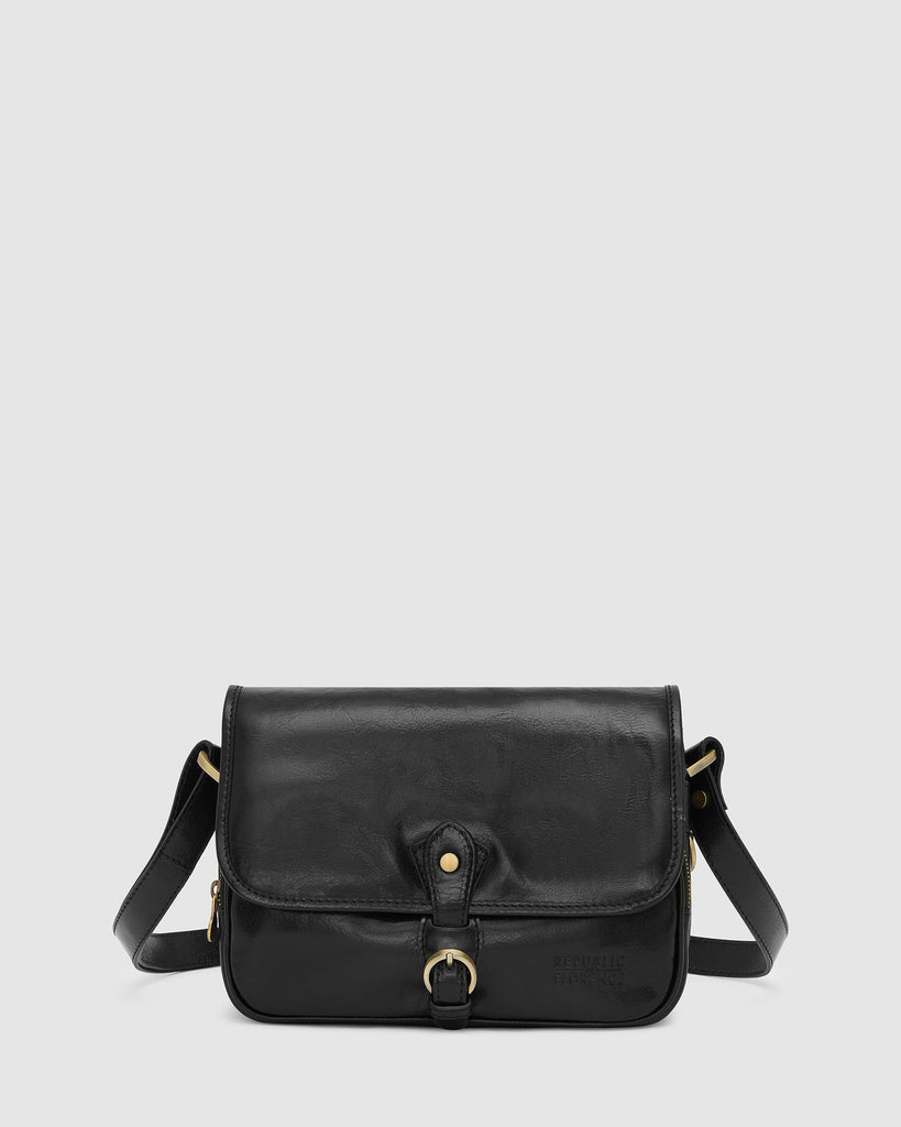 Annabel Black Leather Crossbody Bag Republic of Florence