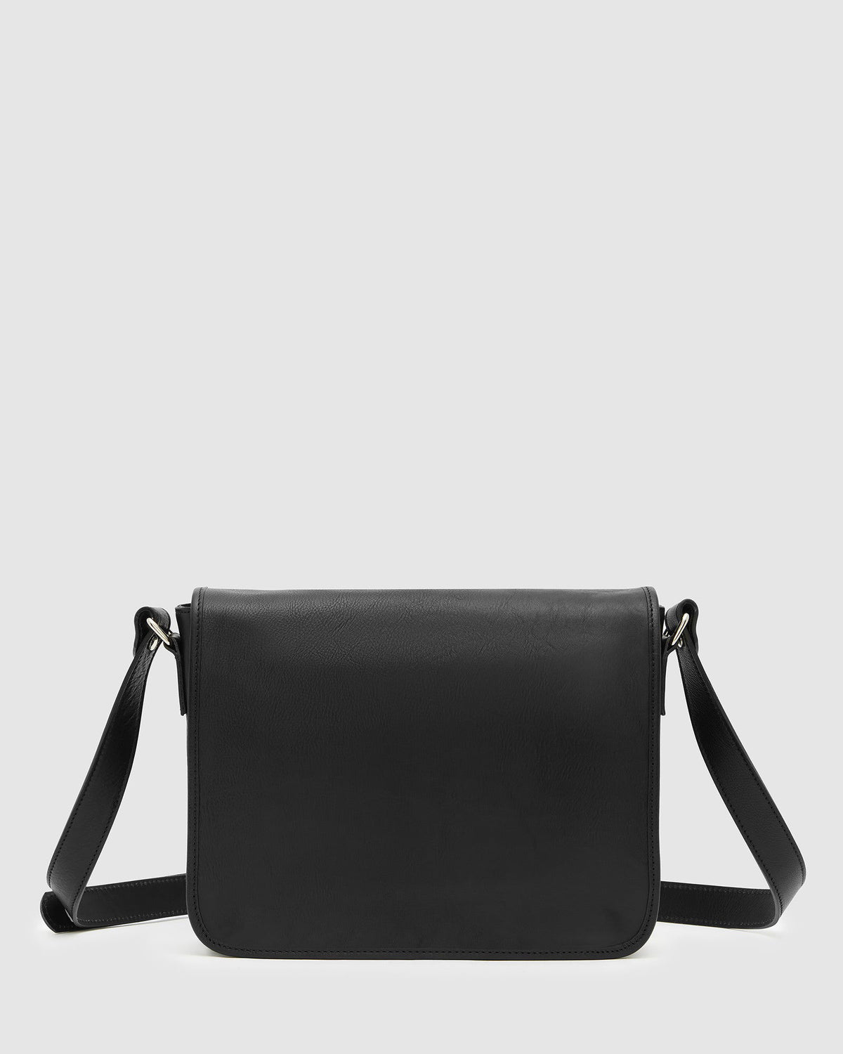 Aurelian Matt Black - 13" laptop leather messenger - Republic of Florence