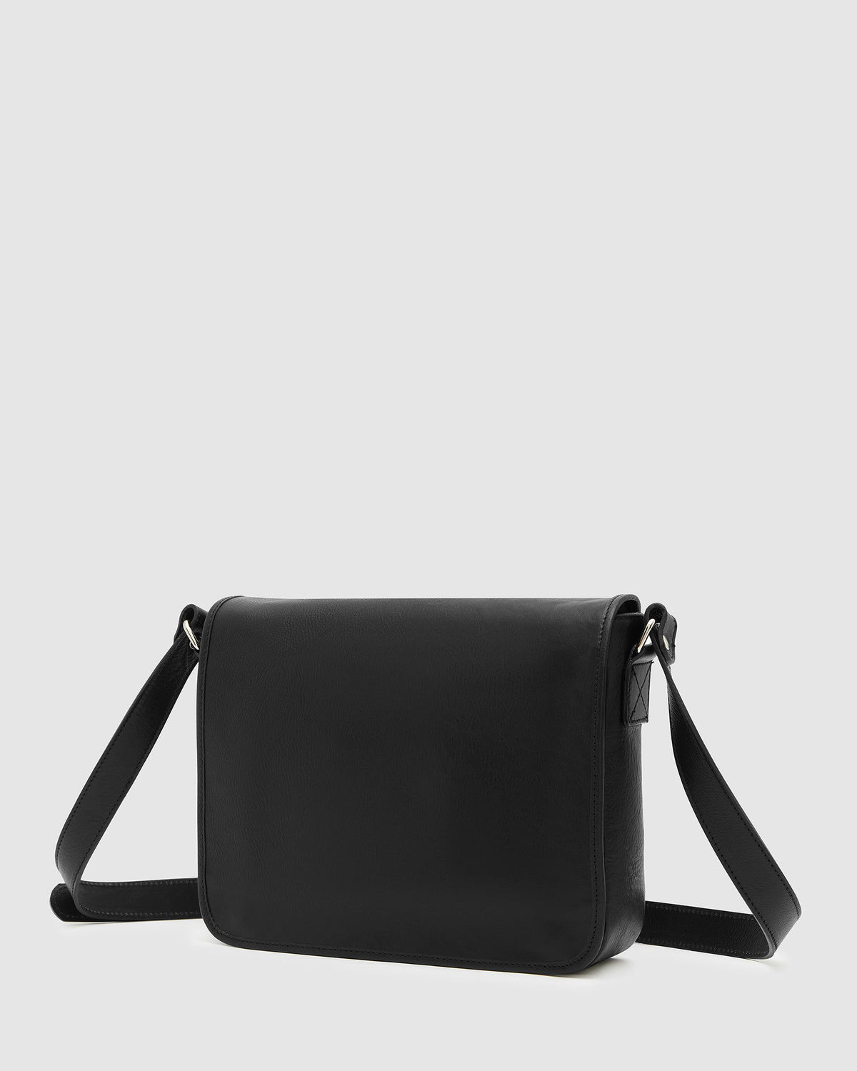 Aurelian Matt Black - 13" laptop leather messenger - Republic of Florence