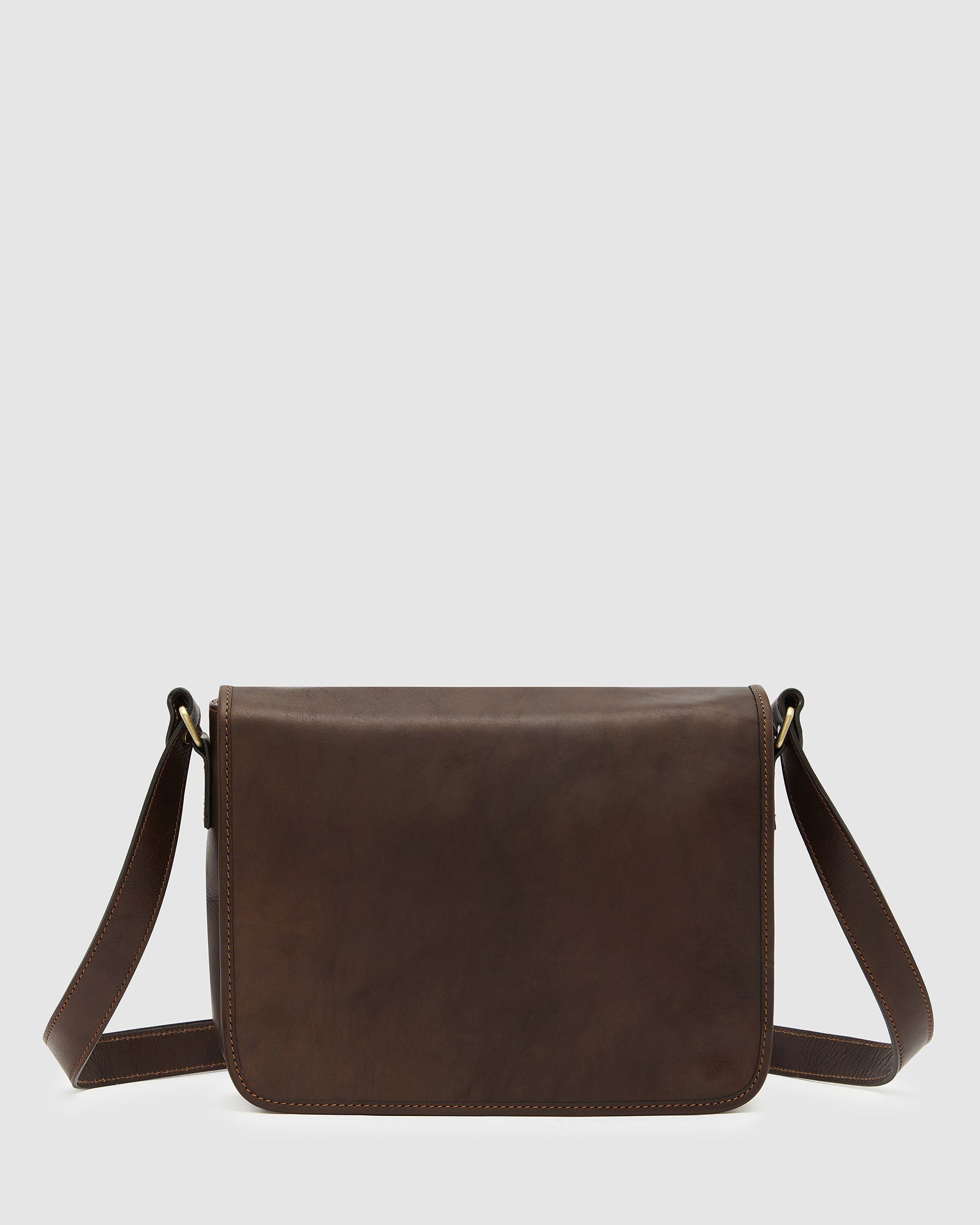 Aurelian Matt Chocolate - 13" laptop Leather Messenger - Republic of Florence